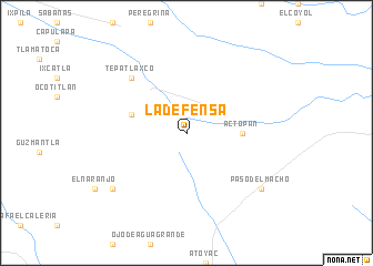 map of La Defensa