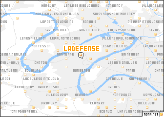 map of La Défense