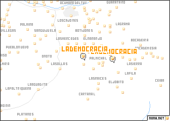 map of La Democracia