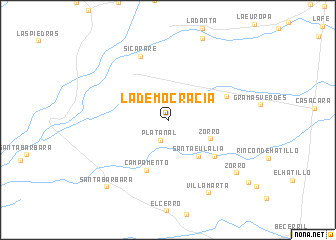 map of La Democracia