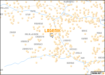 map of Lađenik