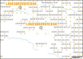 map of La Desbarrancada