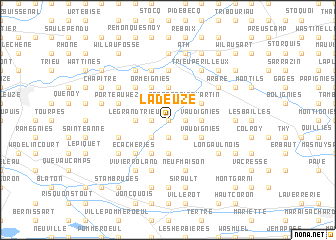 map of Ladeuze