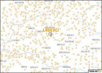 map of Lađevci