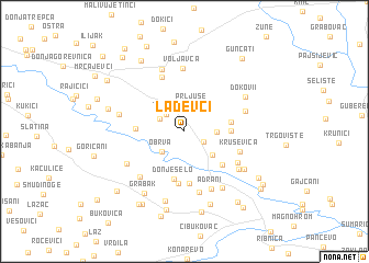 map of Lađevci