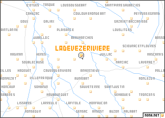 map of Ladevèze-Rivière