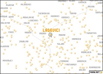 map of Lađevići