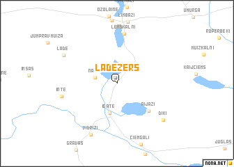 map of Lādezers