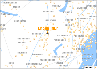 map of Ladhewāla