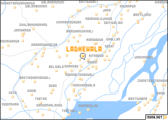 map of Ladhewāla