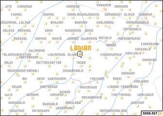 map of Lādiān