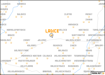 map of Ladice