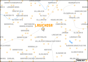 map of La Dichosa