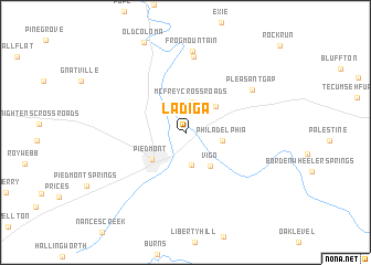 map of Ladiga