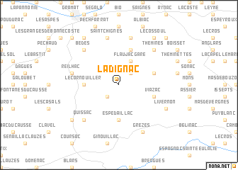 map of Ladignac