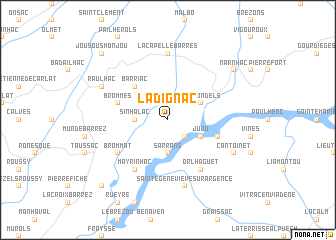 map of Ladignac