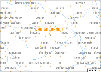 map of La Digne-dʼAmont