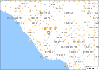 map of La Digue