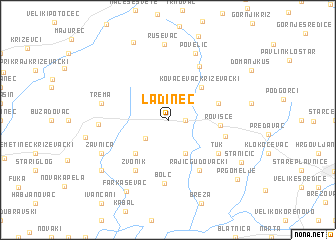 map of Ladinec