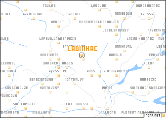 map of Ladinhac