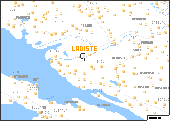 map of Lađište