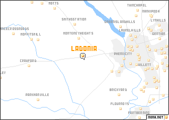 map of Ladonia