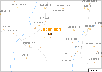 map of La Dormida