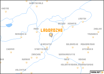 map of Ladorozhe