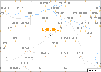 map of Ladouré