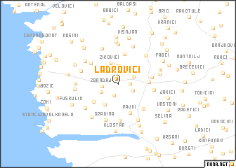 map of Ladrovići