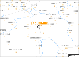 map of Ladvenjak