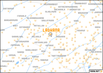 map of Ladwāna