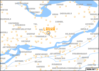 map of Ladwa