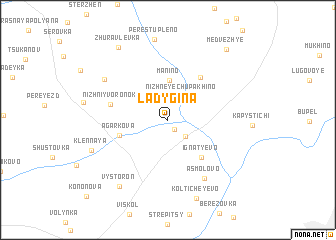 map of Ladygina