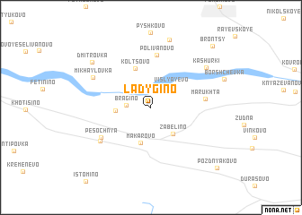 map of Ladygino