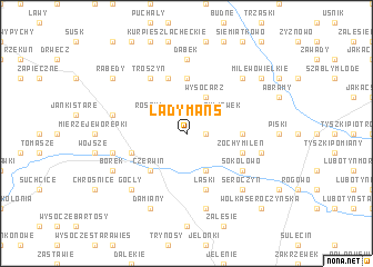 map of Łady Mans