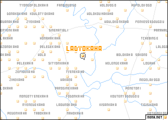 map of Ladyokaha