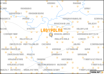 map of Łady Polne