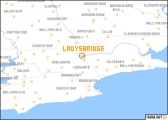 map of Ladysbridge