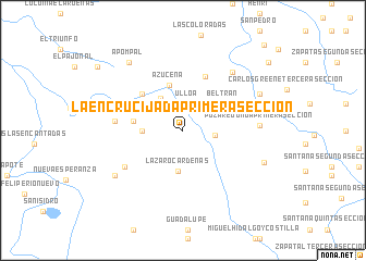 map of La Encrucijada Primera Sección