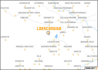 map of La Escondida