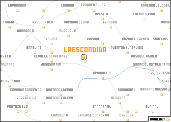 map of La Escondida