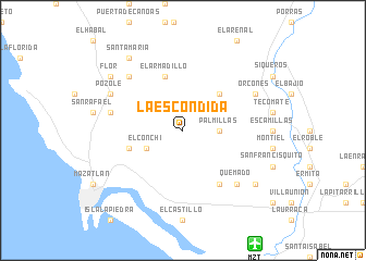 map of La Escondida