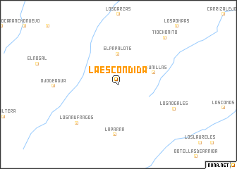 map of La Escondida