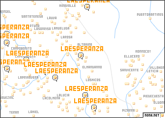 map of La Esperanza