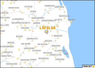 map of La Falda