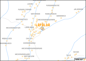 map of La Falda