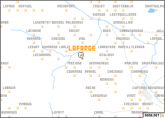 map of La Farge