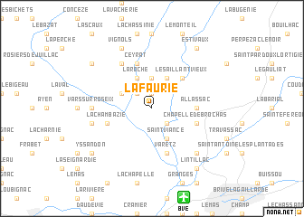 map of La Faurie