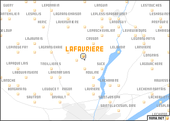 map of La Favrière